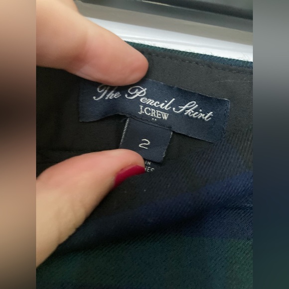 Jcrew green and blue plaid pencil skirt! - Picture 3 of 3